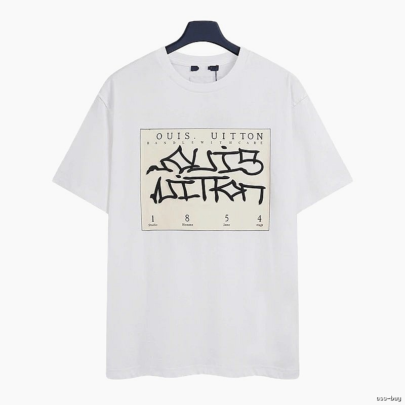 Louis Vuitton Graffiti Street Style White Short-sleeve T-shirt