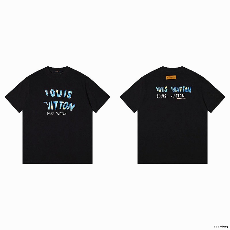 Louis Vuitton Graffiti Trendy Cool Style Black T-shirt