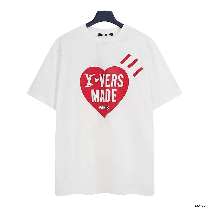 Louis Vuitton Heart Print Trendy Style White T-Shirt