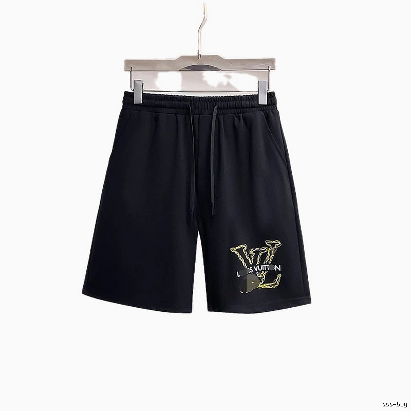 Louis Vuitton Printed Casual Style Black Shorts