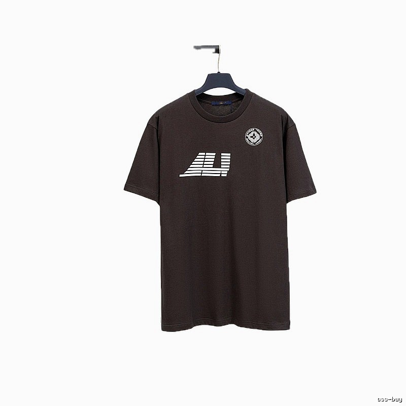 Louis Vuitton Printed Casual-style Dark Brown Short-sleeve T-shirt