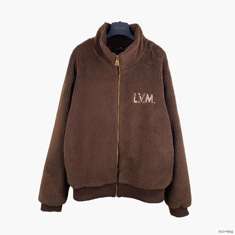 LV plush retro brown coat