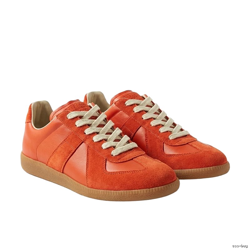 Maison Margiela Orange Retro-Style Sneakers