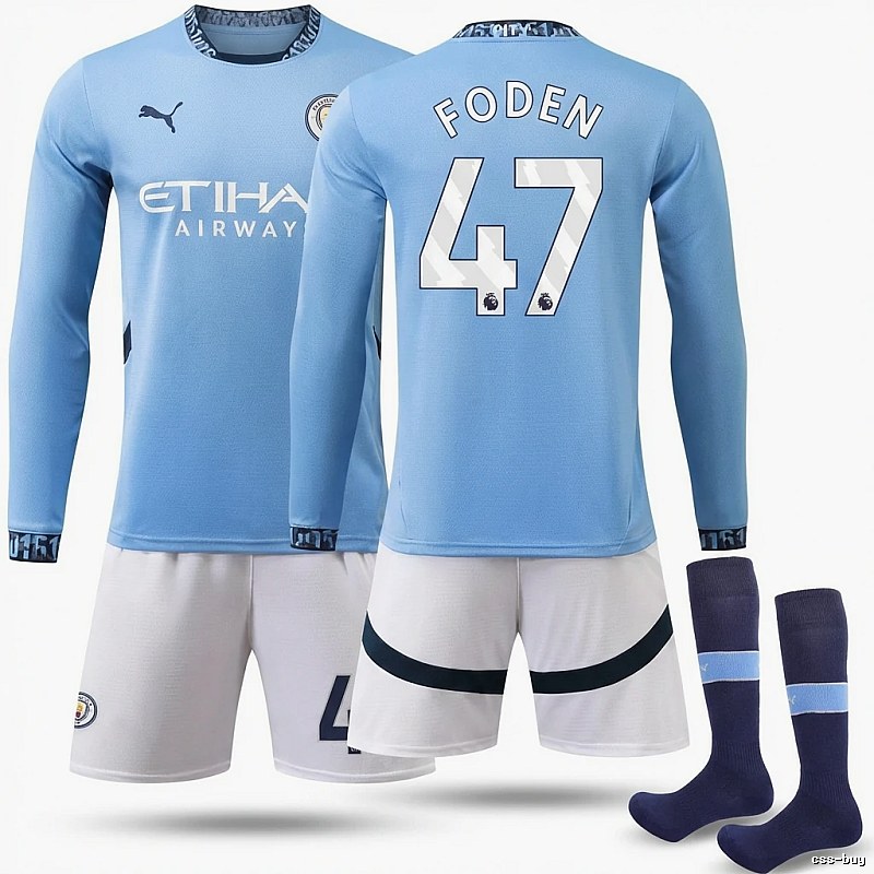 Manchester City Foden sporty blue jersey