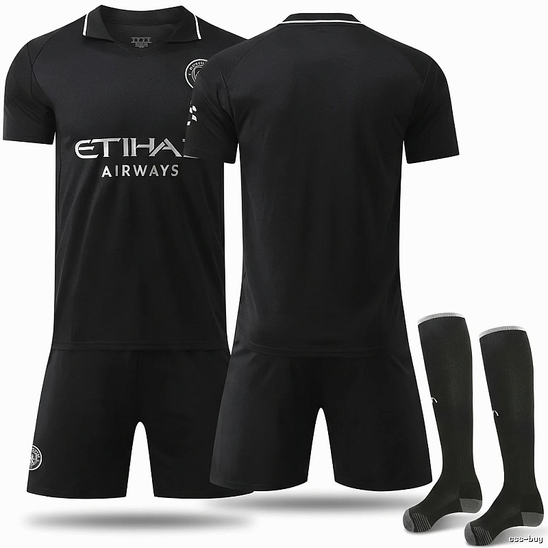 MCFC Black Sporty Style Jersey