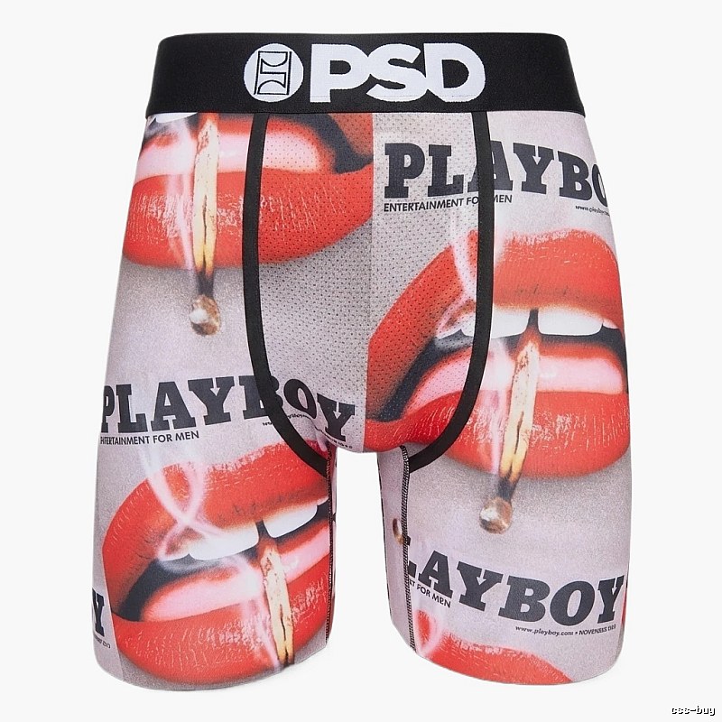 Men's underwear with PSD red lip print