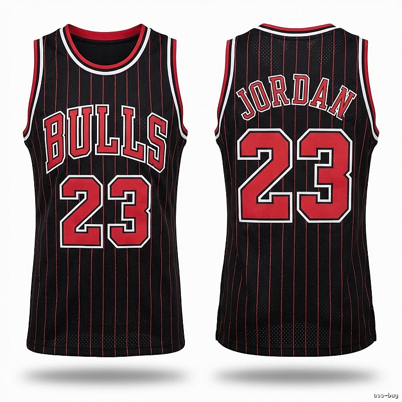 Michael Jordan No. 23 black and red jersey