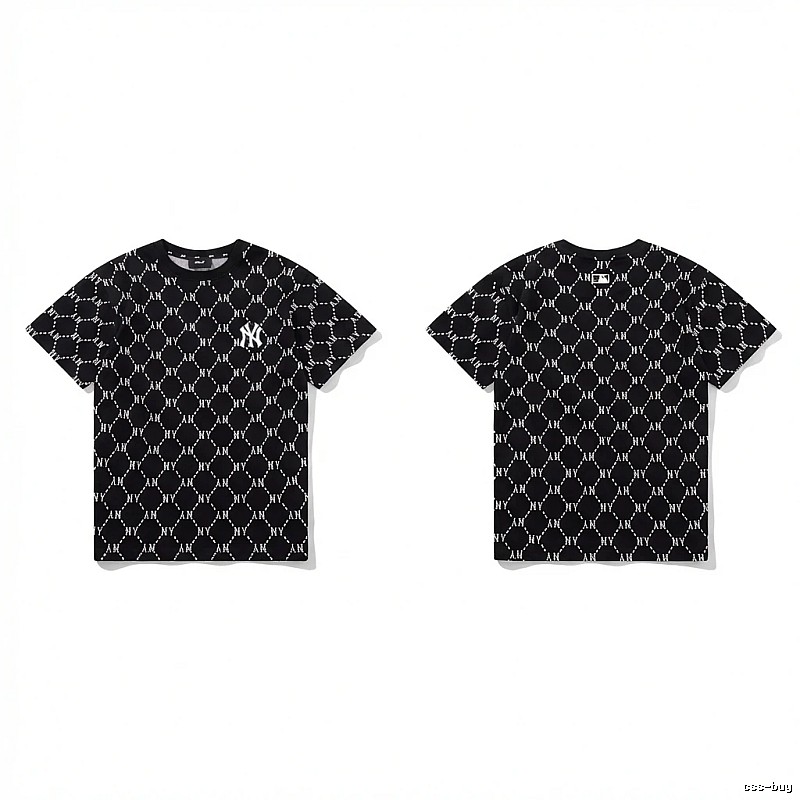 MLB full - print style black T - shirt