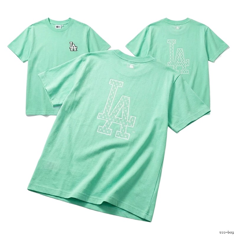 MLB LA series fresh style green T-shirt