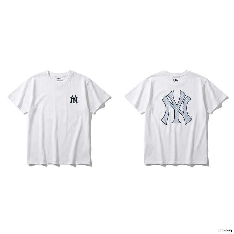MLB NY Series Simple Style White T-shirt