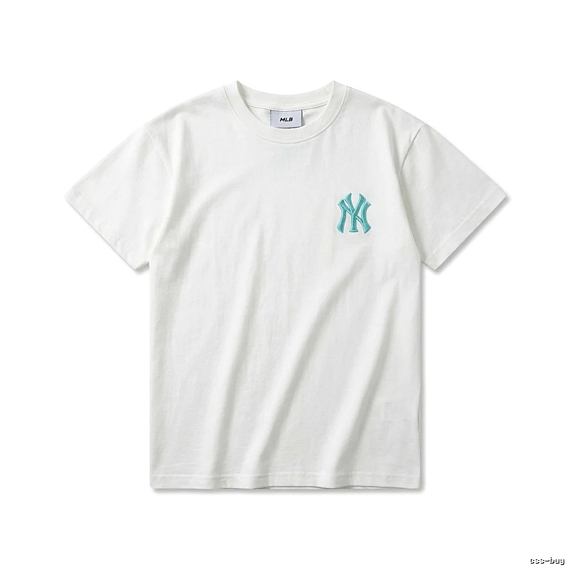 MLB NY Series Simple Style White T-shirt