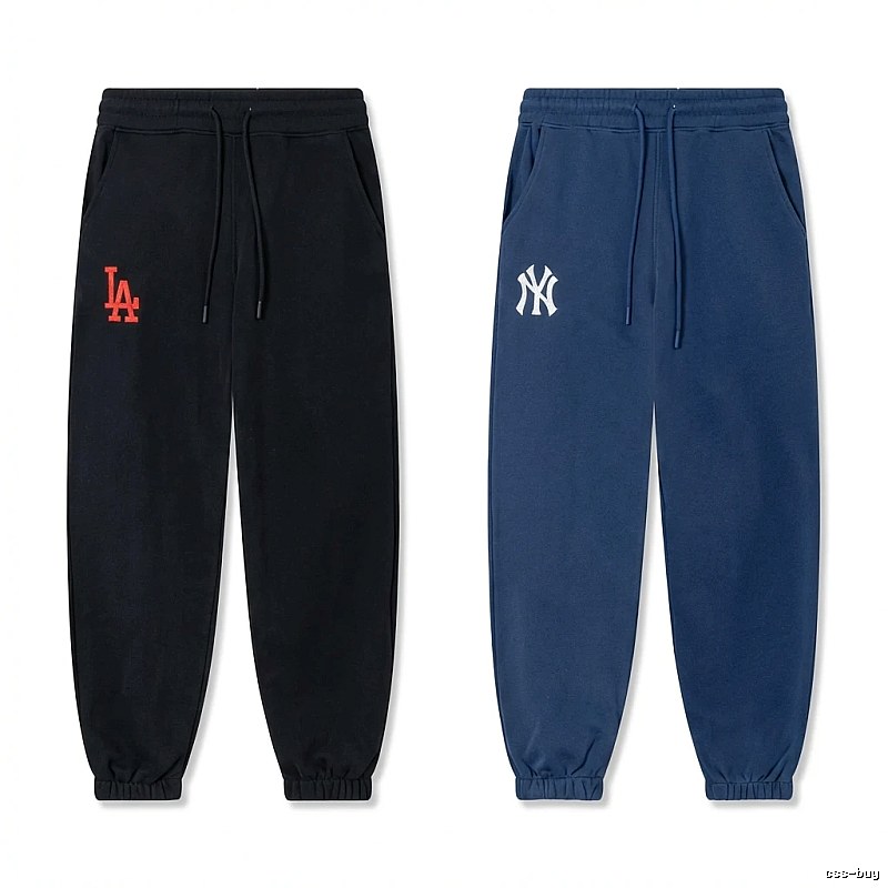 MLB sporty black and blue sweatpants