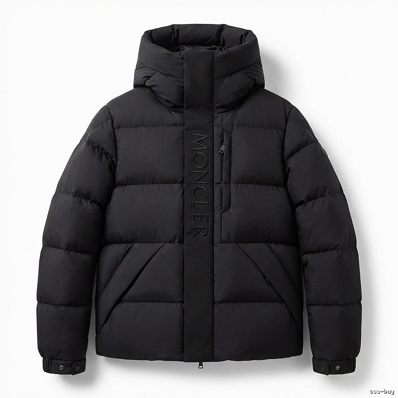 Moncler black minimalist style down jacket