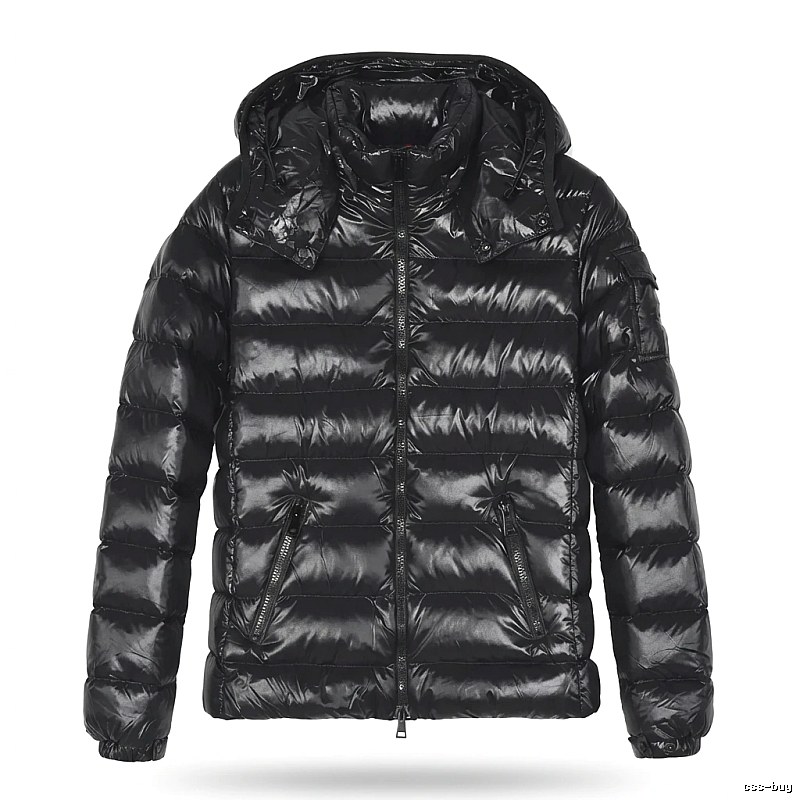Moncler black shiny down jacket