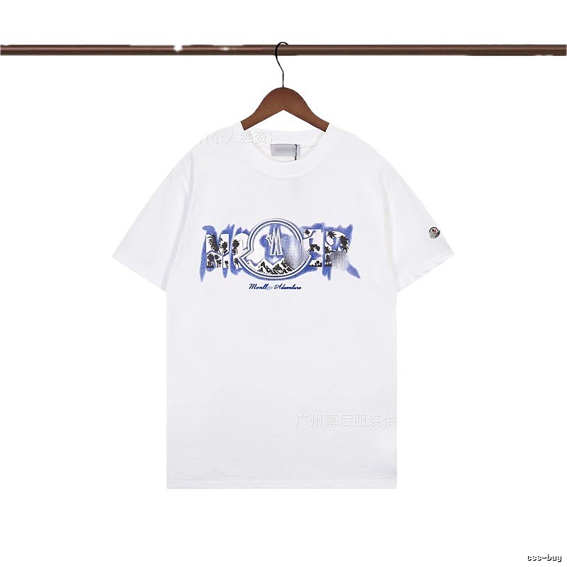 Moncler Casual Printed White Short-sleeve T-shirt