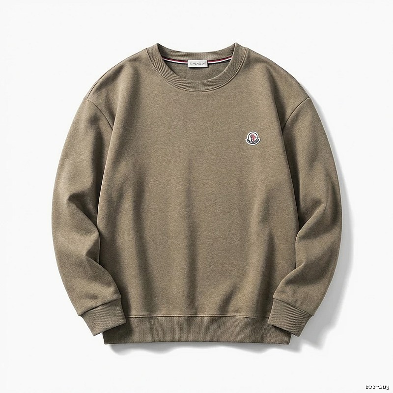Moncler Crewneck Simple Style Sweatshirt (Khaki)