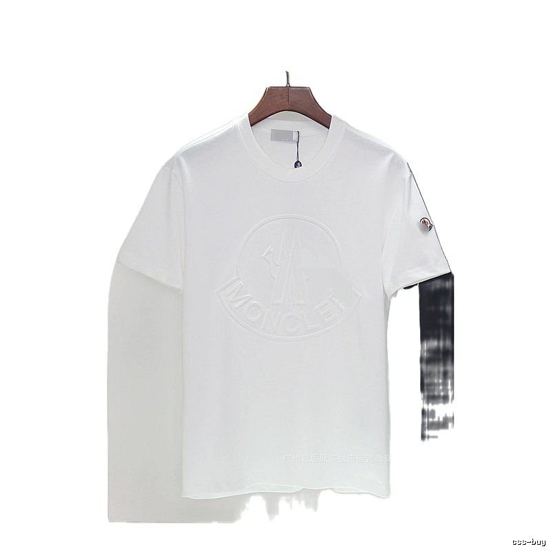 Moncler Embossed Casual White T-Shirt