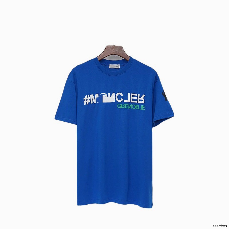 Moncler Grenoble Street Style Blue Short-sleeve T-shirt