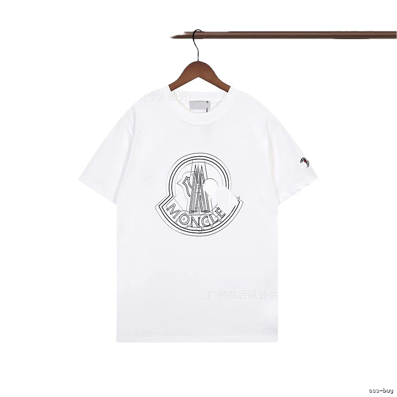 Moncler Large Logo Trendy Style White Short-sleeve T-shirt