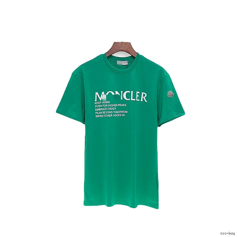 Moncler Letter Print Casual Green Short-sleeve T-shirt
