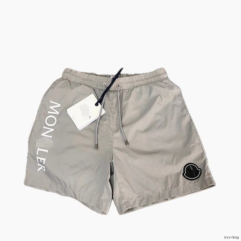 Moncler Letter Print Light Gray Casual Shorts