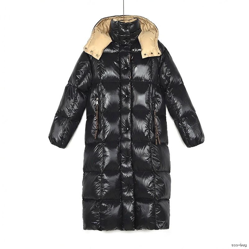 Moncler long black down jacket