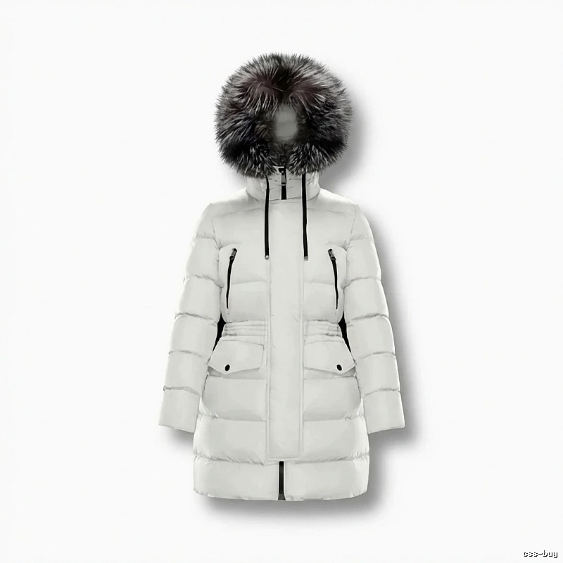 Moncler long fashion white down jacket
