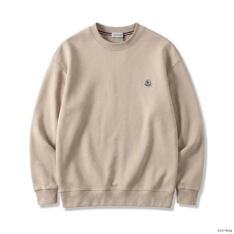 Moncler minimalist style beige sweatshirt