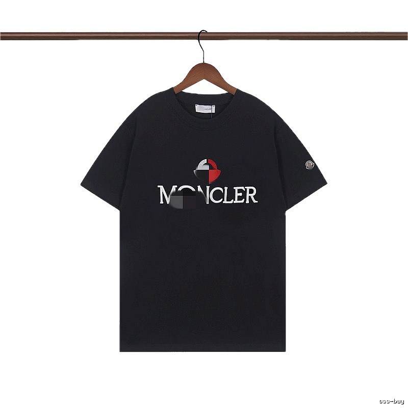 Moncler Printed Casual Black Short-sleeve T-shirt