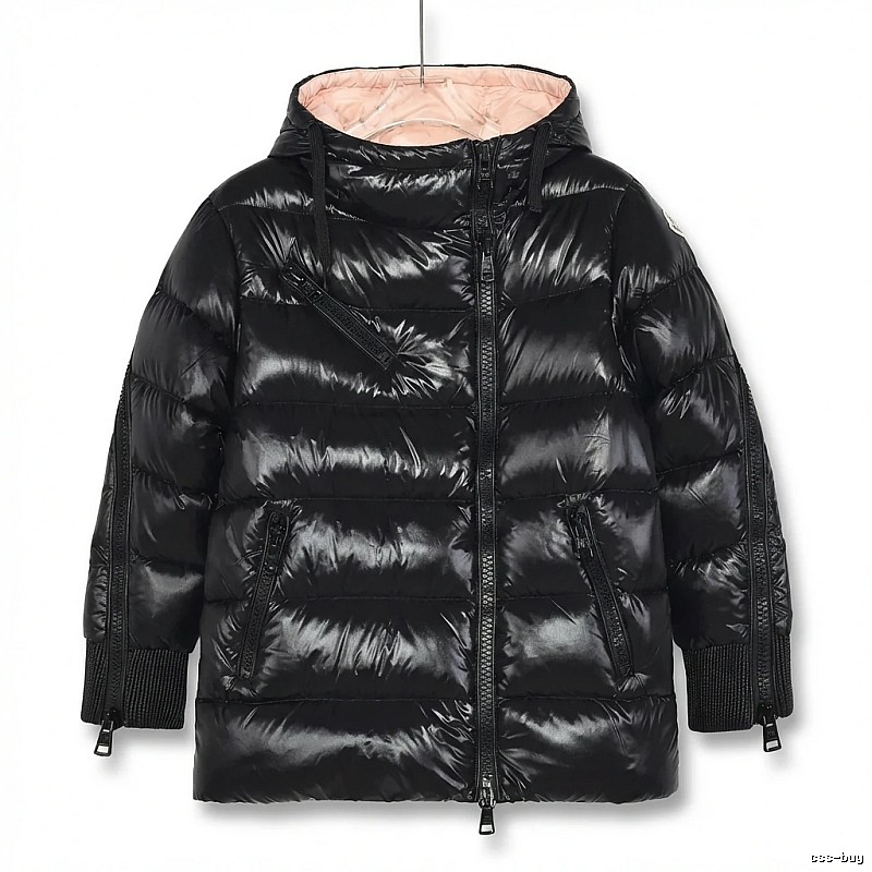 Moncler shiny and stylish black down jacket