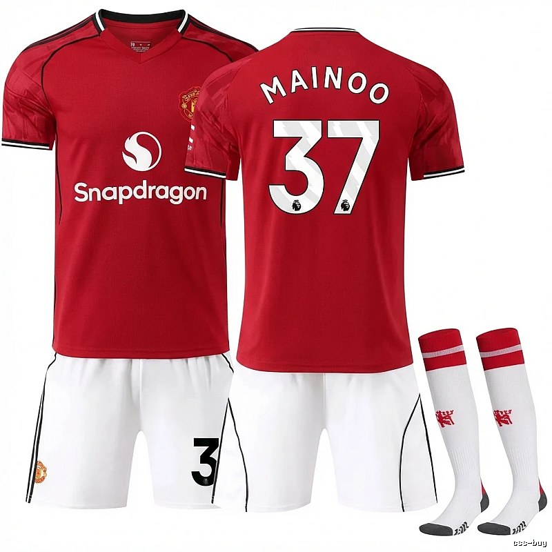 MUFC No. 37 red football jersey