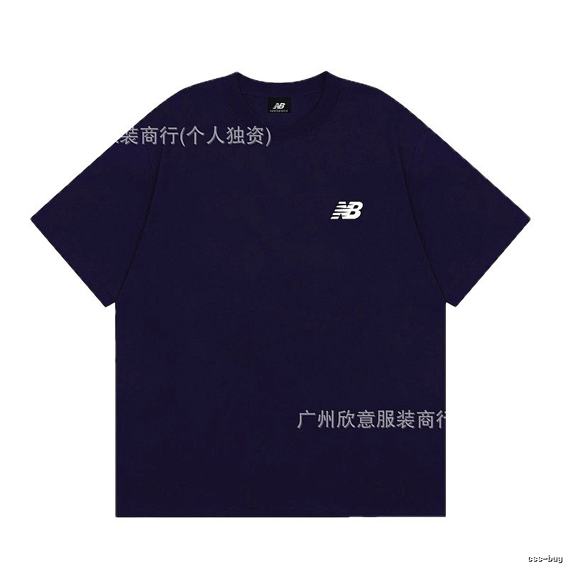 New Balance Casual Series Minimalist Style Navy Blue Short-sleeve T-shirt