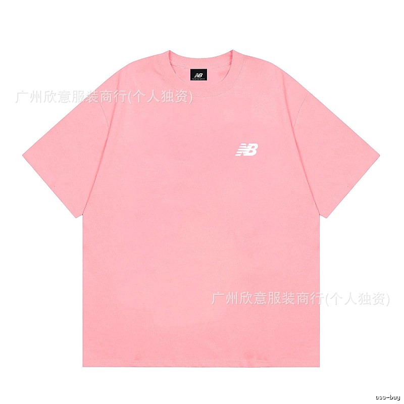 New Balance Minimalist Casual Style Pink Short-sleeve T-shirt