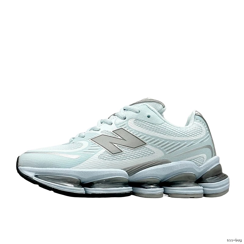New Balance retro light blue sports shoes