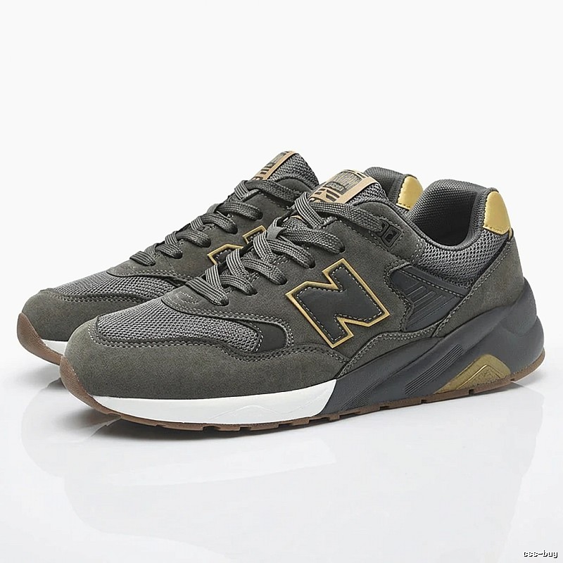 New Balance retro-style gray-brown sports shoes