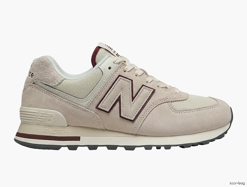 New Balance retro-style light gray sports shoes