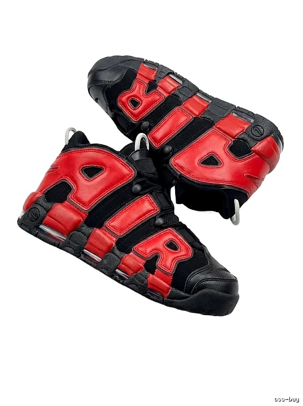Nike Air More Uptempo Retro Red and Black Shoes
