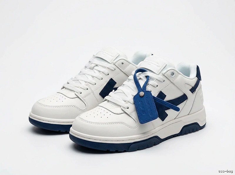 Off-White casual style white and blue sports shoes