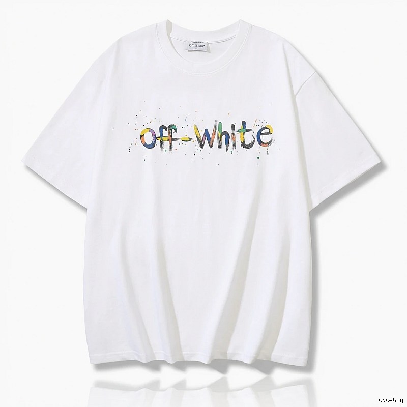 Off-White Graffiti Style White T-shirt