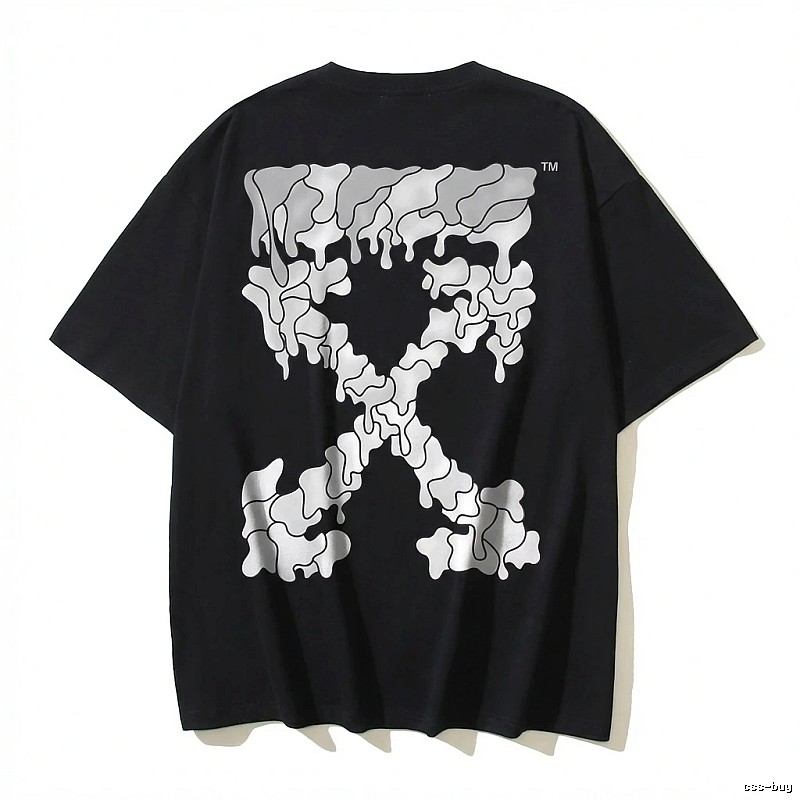 Off-White Lava Style Black T-shirt