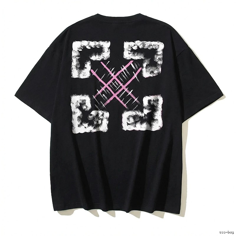 Off-White Trendy Style Black T-shirt