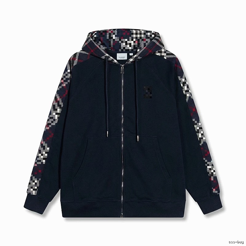 Other checkered patchwork style hoodie