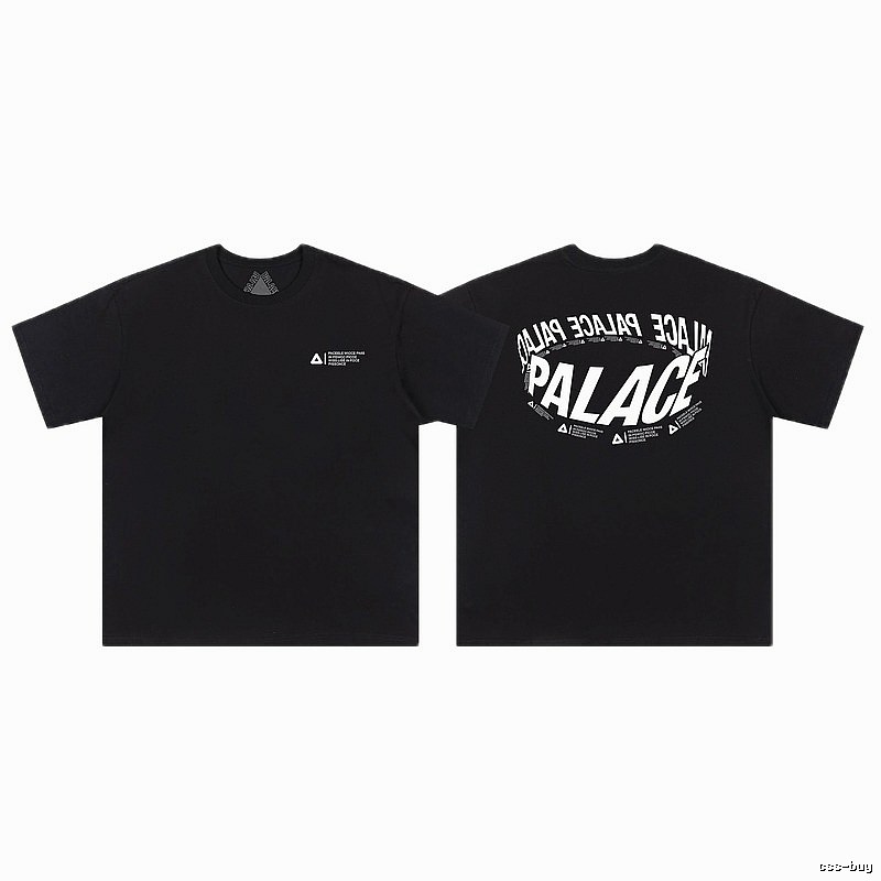 Palace Letter Print Street Style Black T-Shirt