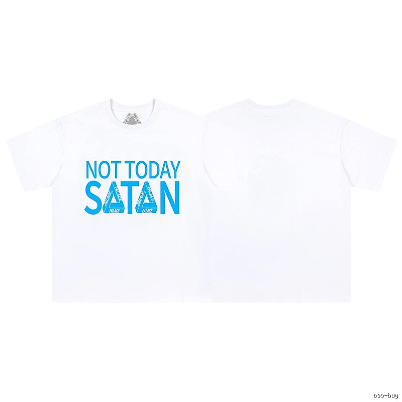 Palace Letter Print Street Style White Short-sleeve T-shirt