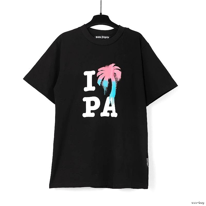 Palm Angels Logo Detail Logo T-shirt White Palm Tree with Functional Detail