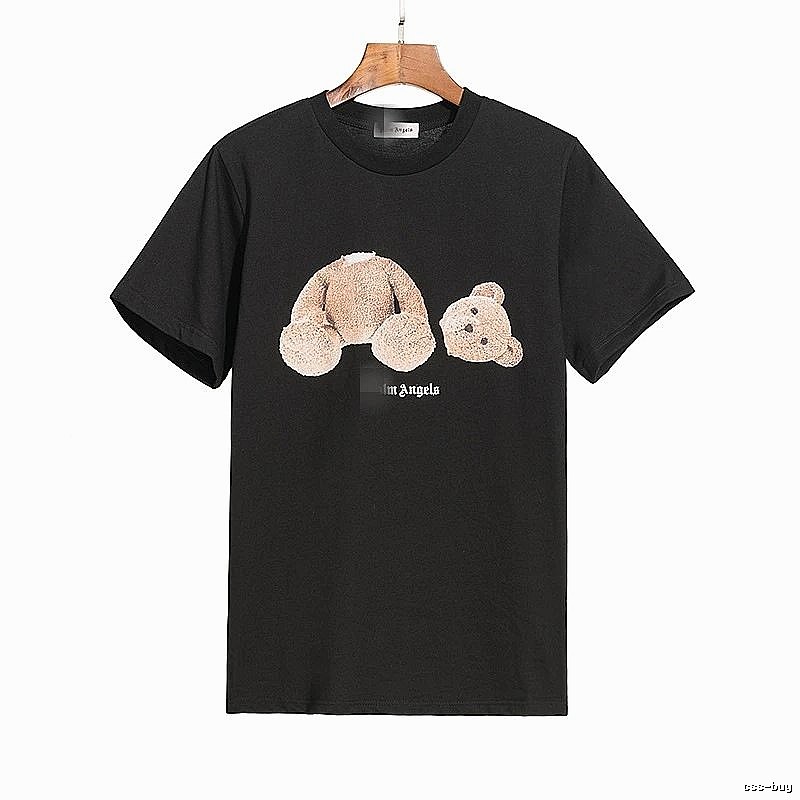 Palm Angels Patterned Bear graphic T-shirt White Colorful Bear with Signature Styling
