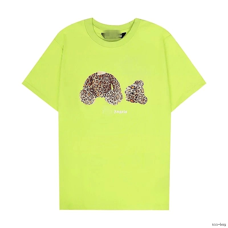 Palm Angels Resort Bear graphic T-shirt White Colorful Bear for Travel Looks