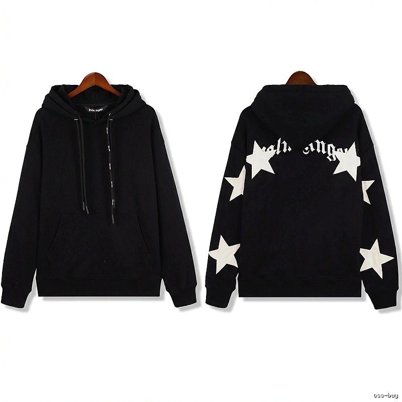 Palm Angels Star Trendy Cool Black Sweatshirt