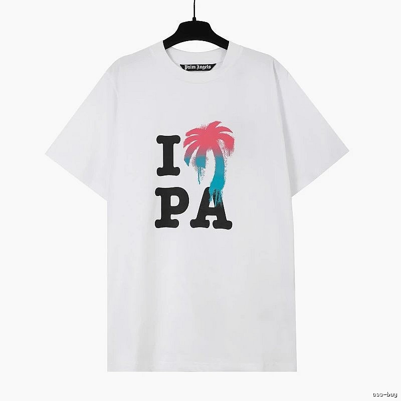 Palm Angels Weekend Logo T-shirt White Palm Tree for Weekend Wear