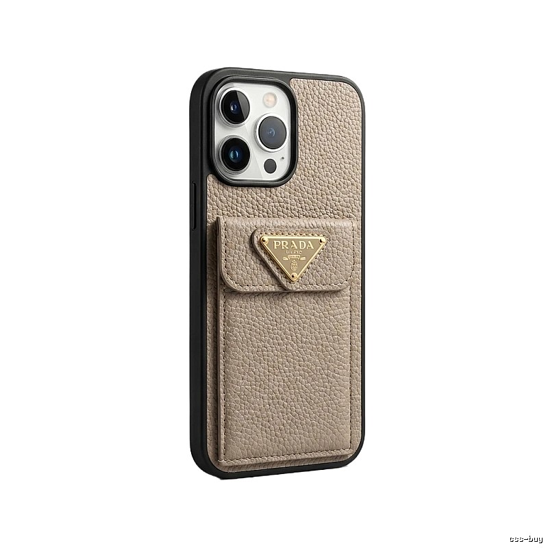 Prada Card Holder Style Light Gray iPhone Case